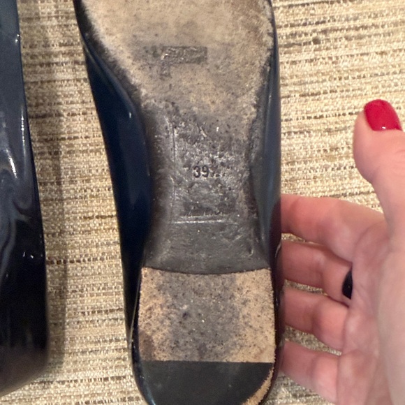 Louis Vuitton Women's Ombré Navy & Black Patent Flats 39.5 - Picture 11 of 13